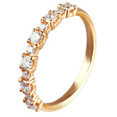 Кольцо обручальное из белого золота с бриллиантами из коллекции "Обручальные кольца с дорожкой" R3162-4249 (241)