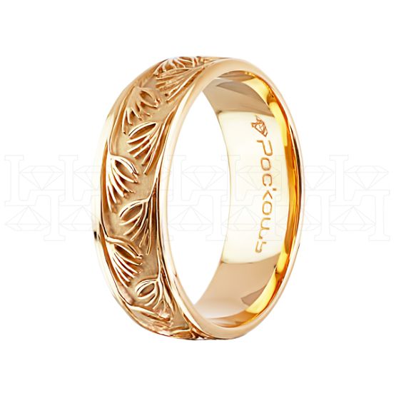 Фото - Кольцо обручальное из белого золота с бриллиантом из коллекции "Парные обручальные кольца" R4151-4854 (210)