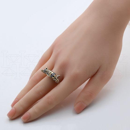 Фото - Кольцо из цветного золота с цветными сапфирами R10065-15867