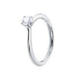 Кольцо из белого золота с бриллиантом из коллекции "Помолвка" R10155-16037 (514)