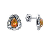 Серьги пуссеты из белого золота с бриллиантами G9835-15243 (453)