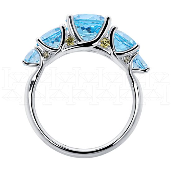 Фото - Кольцо из белого золота с топазами из коллекции "Акварель" R9032-13025 (420)