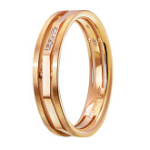 Кольцо из рыжего золота с бриллиантами из коллекции "Парные обручальные кольца" R7959-10979 (210)