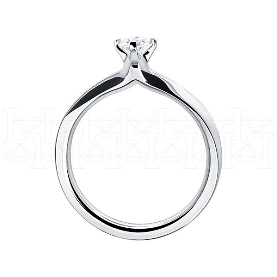 Фото - Кольцо из белого золота с бриллиантом из коллекции "Помолвка" R10124-15927 (514)