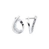 Серьги из рыжего золота с бриллиантами из коллекции "Чистая линия" E8797-12566 (781)