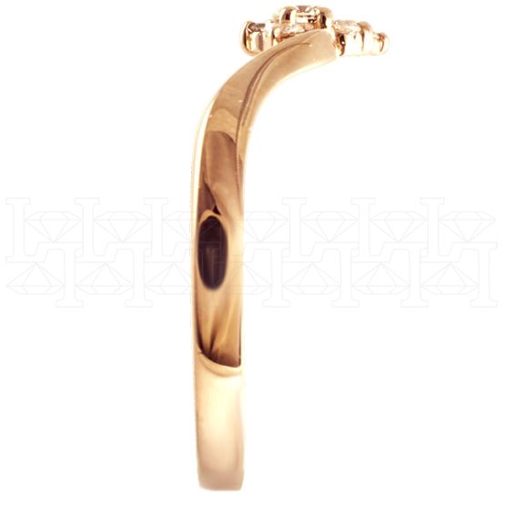 Фото - Кольцо из рыжего золота с бриллиантами из коллекции "Обручальные кольца с дорожкой" R3739-4518 (241)