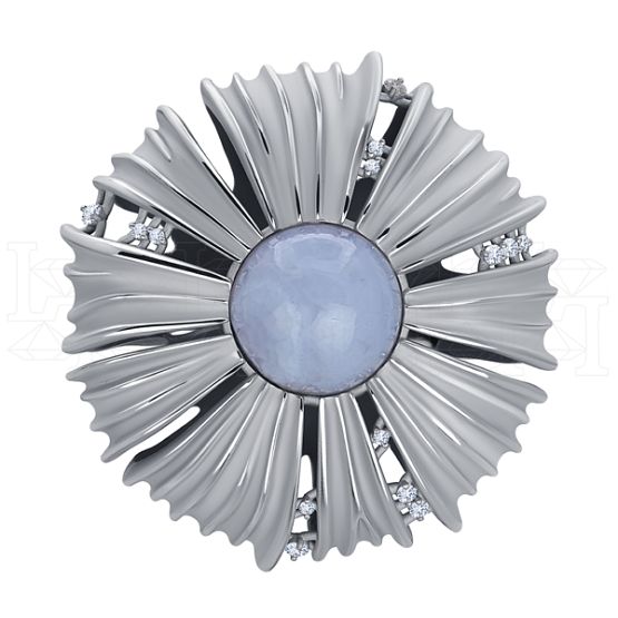 Фото - Кольцо из белого золота с бриллиантами из коллекции "Шамора" R9730-14970 (452)