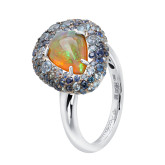 Кольцо из белого золота R9843-15254 (453)