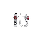 Серьги из белого золота с рубинами E2328-15804 (775)