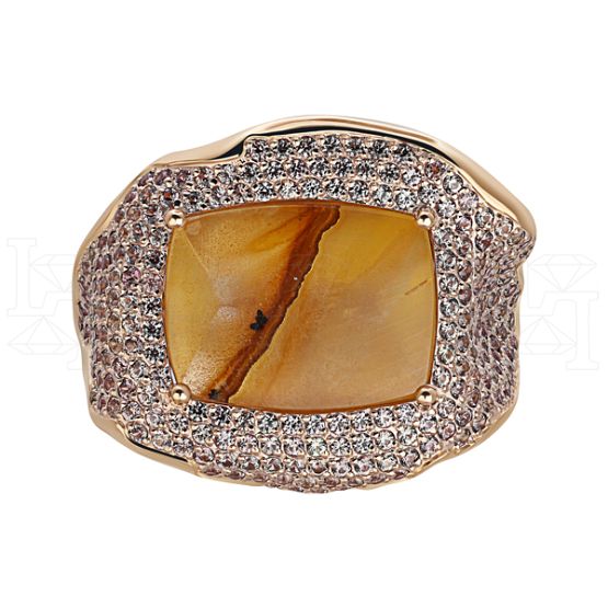 Фото - Кольцо из рыжего золота из коллекции "Часы Дали" R9753-15020 (800)