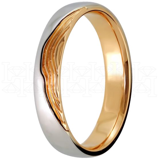 Фото - Кольцо двойное из цветного золота с бриллиантом из коллекции "Двойные обручальные кольца" R2492-3095 (242)