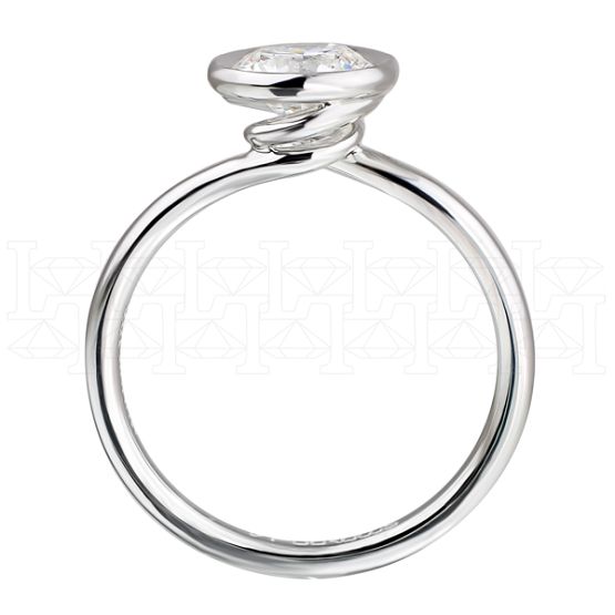 Фото - Кольцо из белого золота с бриллиантом из коллекции "Помолвка" R5291-6979 (513)