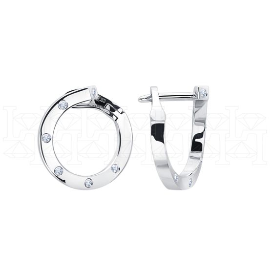 Фото - Серьги из белого золота с бриллиантами E8342-15577 (807)