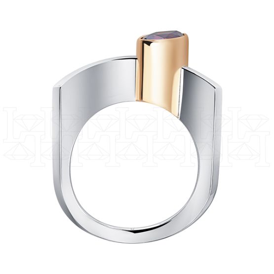 Фото - Кольцо из цветного золота с гранатом из коллекции "BAUHAUS" R6920-9516 (804)