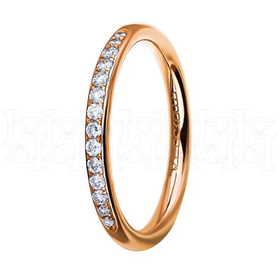 Фото - Кольцо из белого золота с бриллиантами из коллекции "Обручальные кольца с дорожкой" R8079-11167 (241)