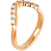 Кольцо обручальное из белого золота с бриллиантами из коллекции "Обручальные кольца с дорожкой" R3170-3989 (241)