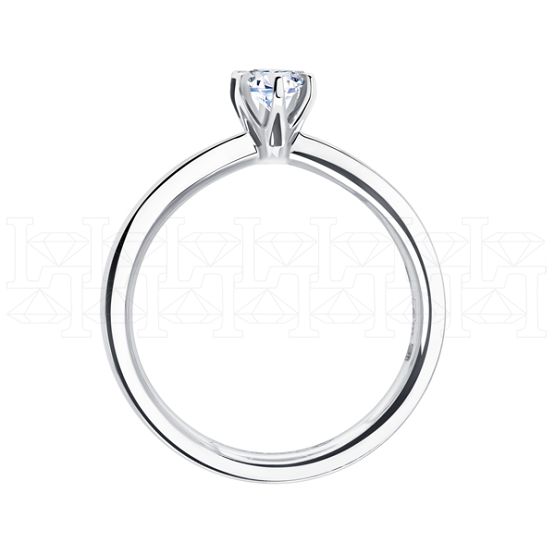 Фото - Кольцо из белого золота с бриллиантом из коллекции "Помолвка" R10145-15978 (514)