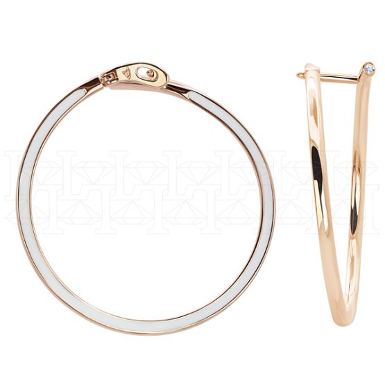 Фото - Серьги конго из белого золота с бриллиантами E8343-11709 (807)