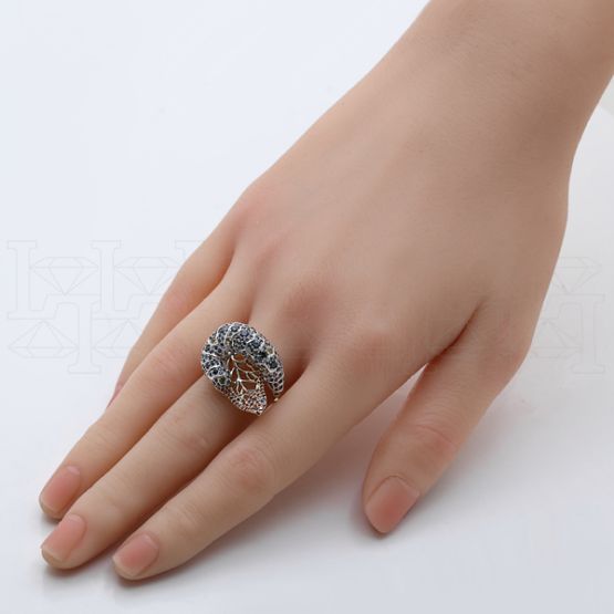 Фото - Кольцо из цветного золота с цветными сапфирами из коллекции "Мутабор" R10091-15869 (762)