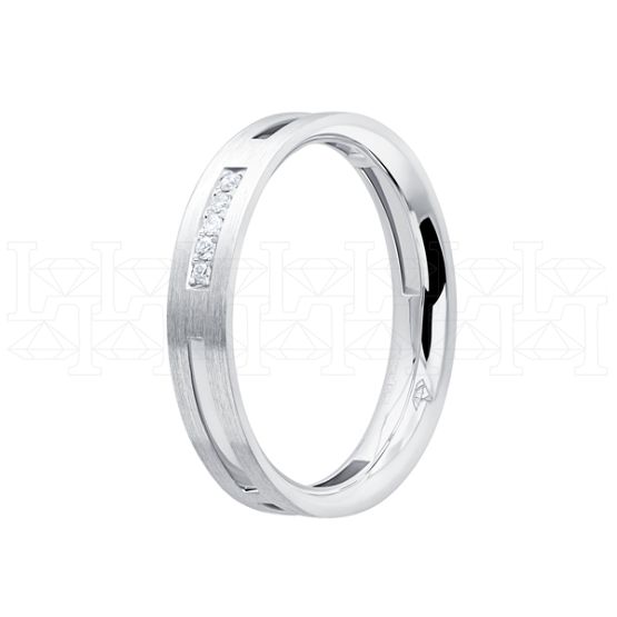 Фото - Кольцо из белого золота с бриллиантами из коллекции "Парные обручальные кольца" R7528-10333 (210)