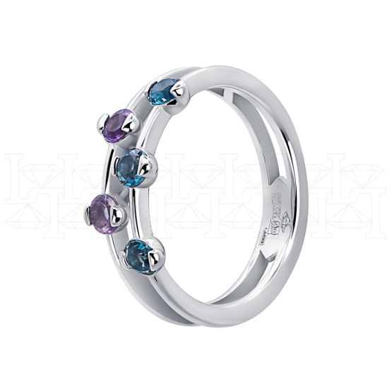 Фото - Кольцо из белого золота с аметистами из коллекции "Candy" R9670-14824 (563)