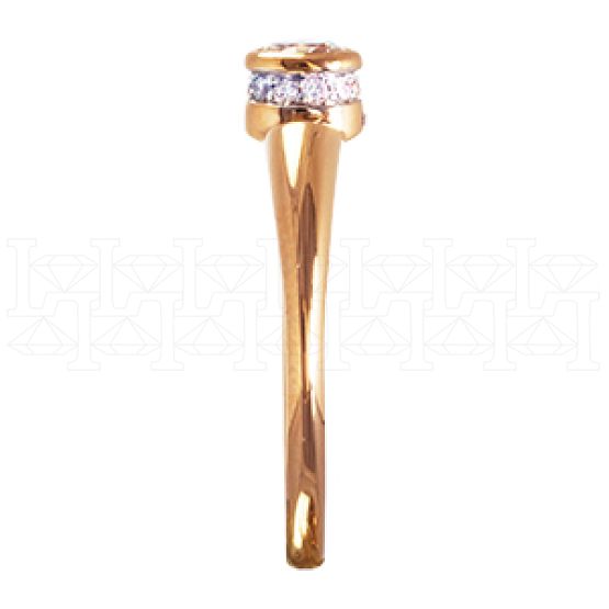 Фото - Кольцо из рыжего золота с бриллиантом из коллекции "Помолвка" R3850-4602 (515)