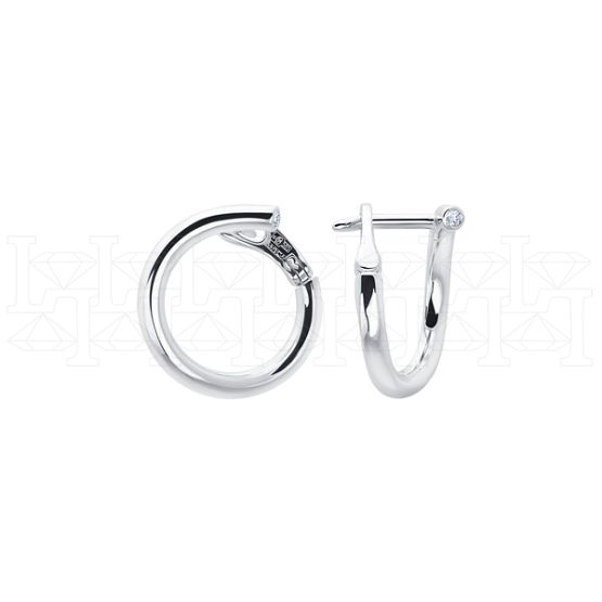 Фото - Серьги конго из рыжего золота с бриллиантами E8343-11707 (807)