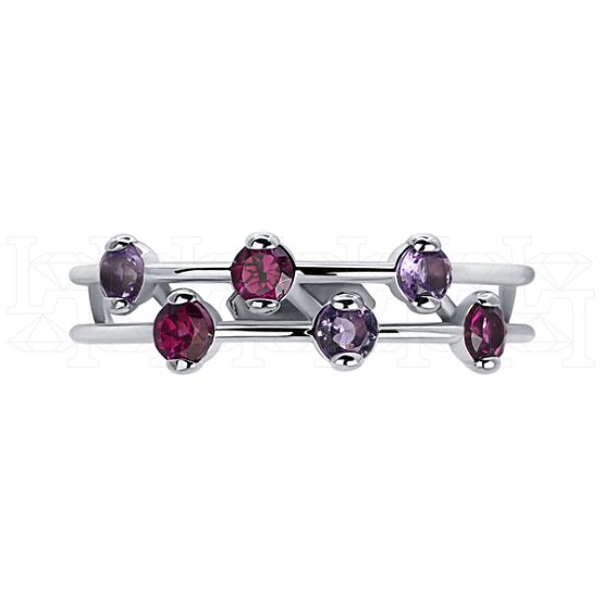 Фото - Кольцо из белого золота с аметистами из коллекции "Candy" R9672-14828 (563)