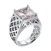 Кольцо из белого золота с морганитом из коллекции "Акварель" R9766-15035 (420)