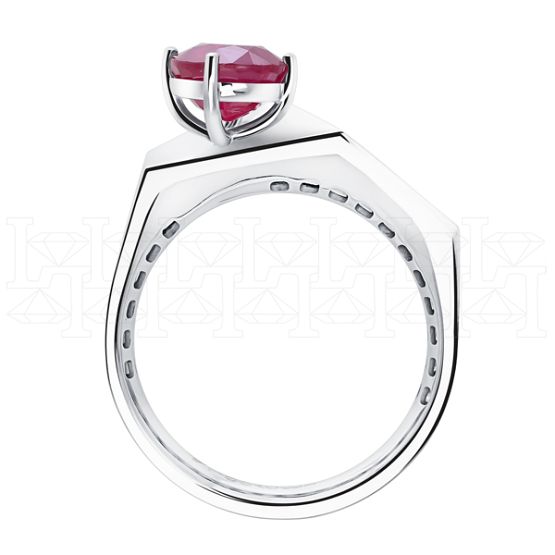 Фото - Кольцо из белого золота с рубином R6801-16225 (775)