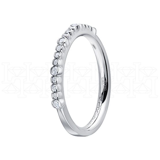 Фото - Кольцо из белого золота с бриллиантами из коллекции "Обручальные кольца с дорожкой" R9191-13405 (241)