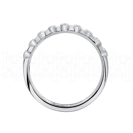 Фото - Кольцо из белого золота с бриллиантами из коллекции "Обручальные кольца с дорожкой" R9200-13414 (241)