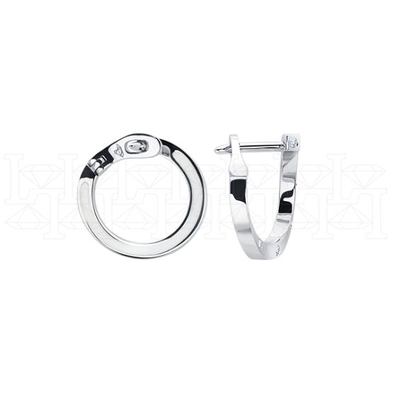 Фото - Серьги из белого золота с бриллиантами E8342-15577 (807)