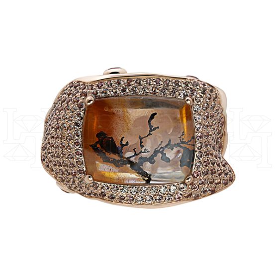Фото - Кольцо из рыжего золота из коллекции "Часы Дали" R9747-15014 (800)