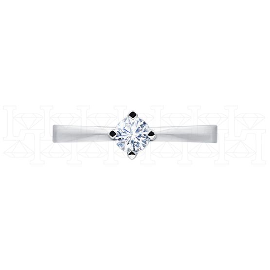 Фото - Кольцо из белого золота с бриллиантом из коллекции "Помолвка" R10169-16005 (514)