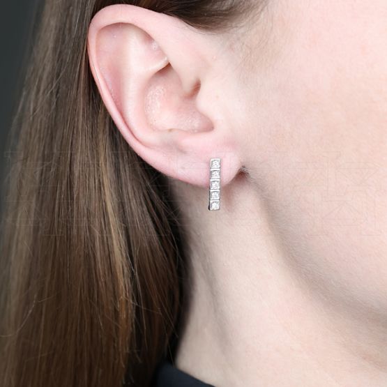 Фото - Серьги из белого золота с бриллиантами E8415-11851 (153)