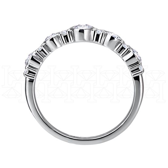 Фото - Кольцо из белого золота с бриллиантами из коллекции "Обручальные кольца с дорожкой" R5929-7439 (241)