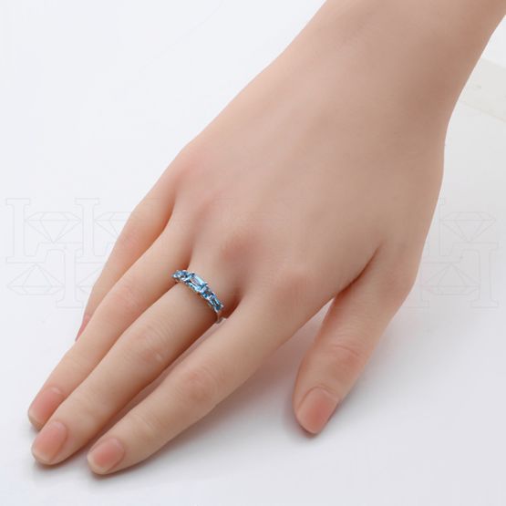 Фото - Кольцо из белого золота с топазами из коллекции "Акварель" R9025-16121 (420)