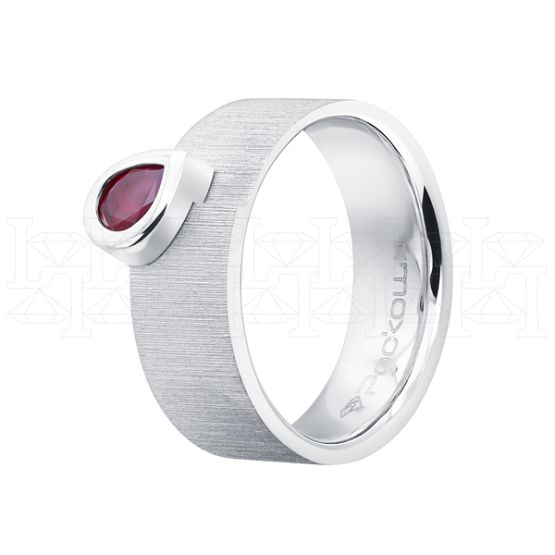 Фото - Кольцо из белого золота с рубином R6741-16372 (775)