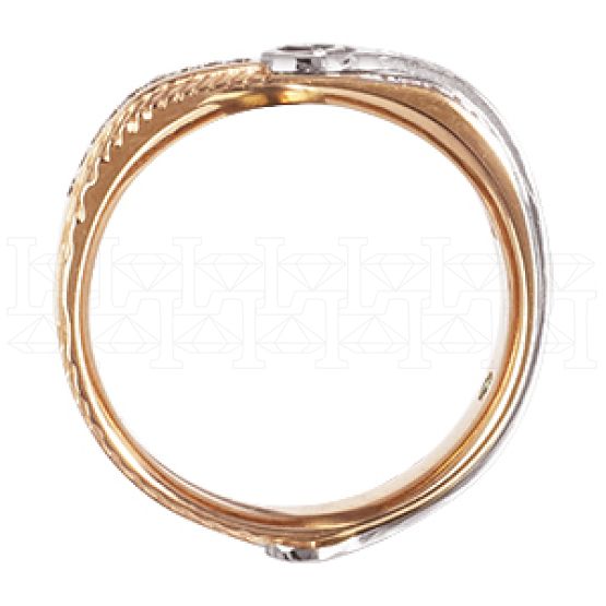 Фото - Кольцо из рыжего золота с черным бриллиантом из коллекции "Современные" R3549-4284 (332)