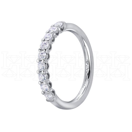 Фото - Кольцо из белого золота с бриллиантами из коллекции "Обручальные кольца с дорожкой" R9159-13372 (241)