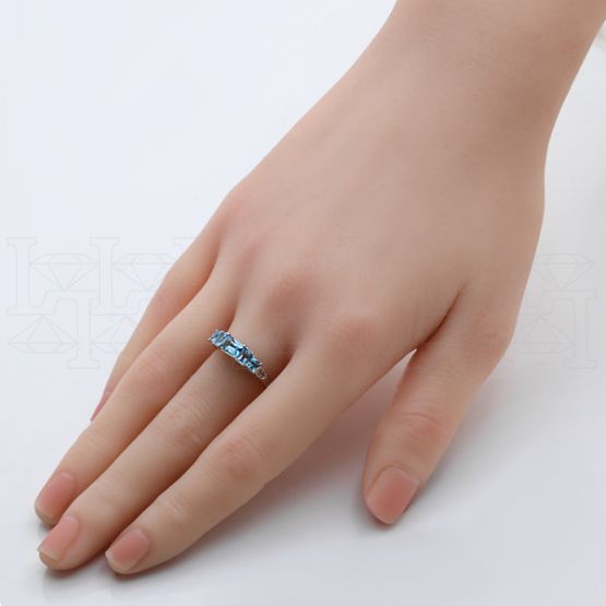Фото - Кольцо из белого золота с топазами из коллекции "Акварель" R7827-16115 (420)