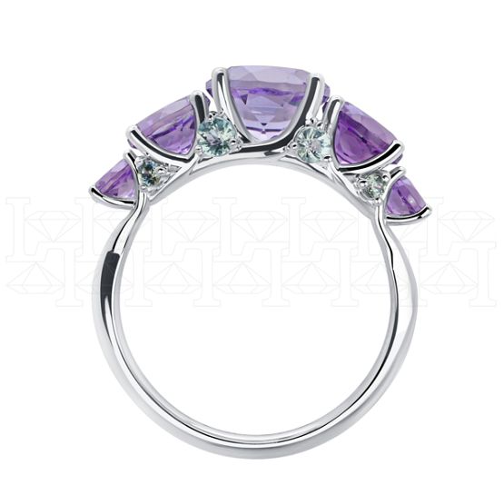Фото - Кольцо из белого золота с аметистами из коллекции "Акварель" R9032-13767 (420)