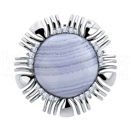 Фото - Кольцо из белого золота с бриллиантами из коллекции "Шамора" R9721-14961 (452)