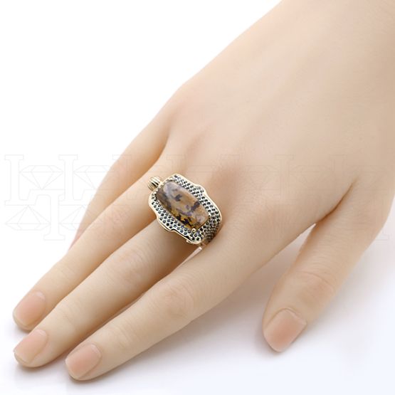 Фото - Кольцо из желтого золота из коллекции "Часы Дали" R9756-15023 (800)