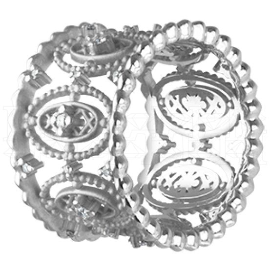 Фото - Кольцо из белого золота с бриллиантами из коллекции "Готика" R3278-4368 (773)