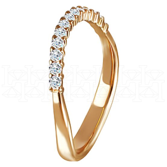 Фото - Кольцо из белого золота с бриллиантами из коллекции "Обручальные кольца с дорожкой" R4090-4712 (241)