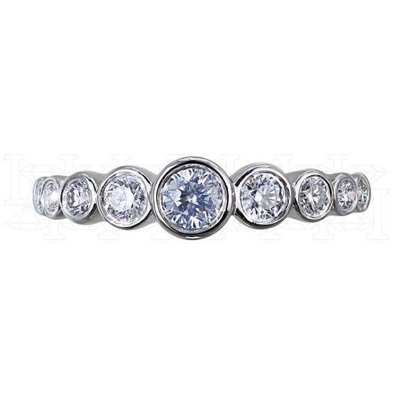 Фото - Кольцо из белого золота с бриллиантами из коллекции "Обручальные кольца с дорожкой" R5927-10150 (241)