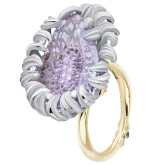 Кольцо из цветного золота с аметистом и бриллиантами из коллекции "Забава" R5873-16326 (716)