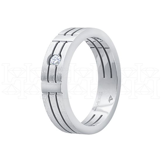 Фото - Кольцо из рыжего золота с бриллиантом из коллекции "Парные обручальные кольца" R5063-6330 (210)